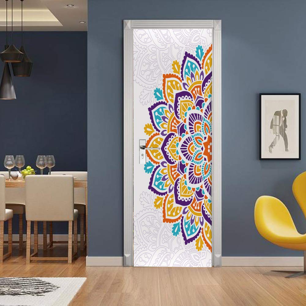 Sticker porte trompe l'oeil amovible pour relooker une porte sans laisser de traces