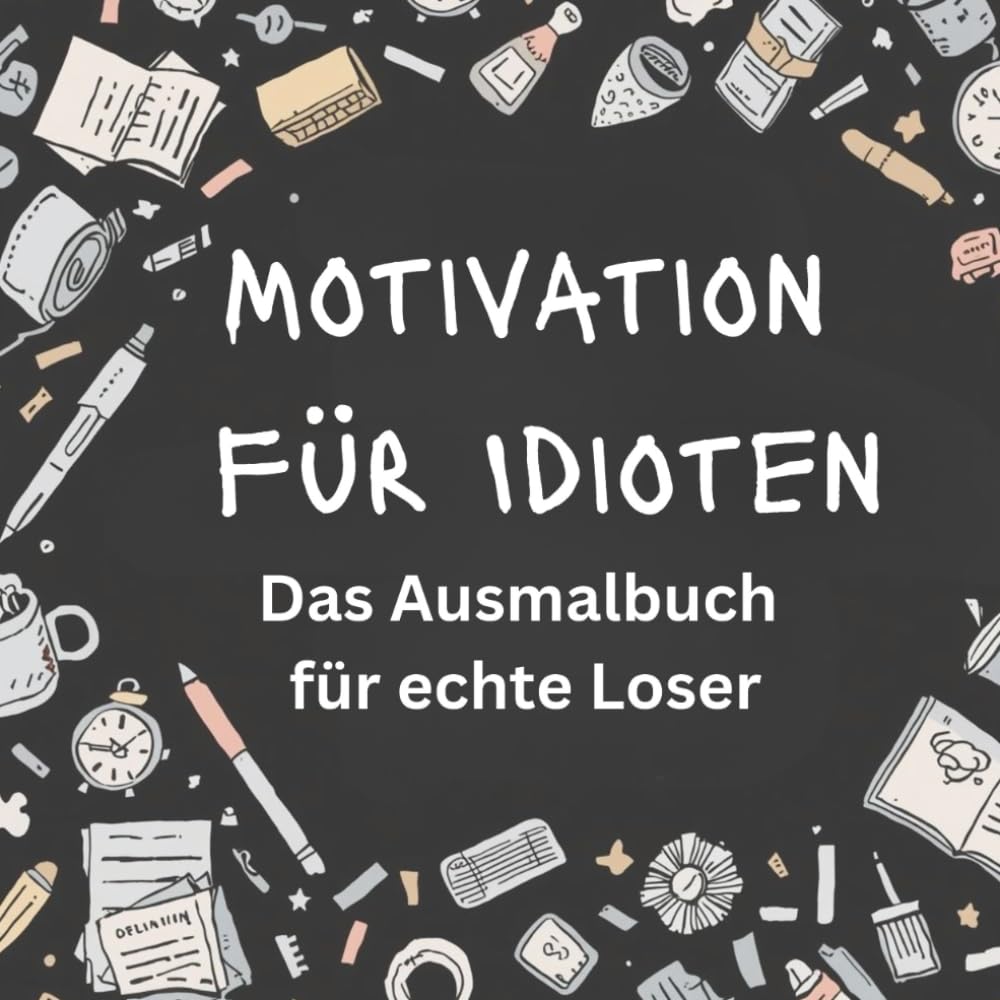 Motivation für Idioten: Das Ausmalbuch für echte Loser