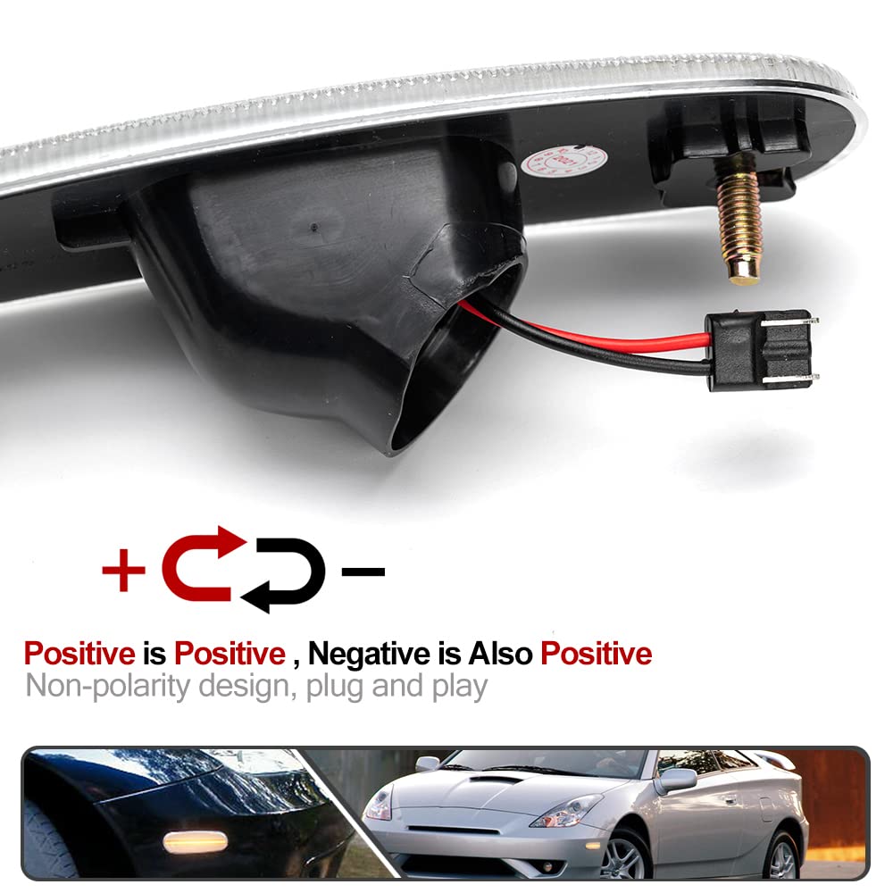 Amazon.com: 2Pcs Full Amber LED Side Marker Lights for Toyota