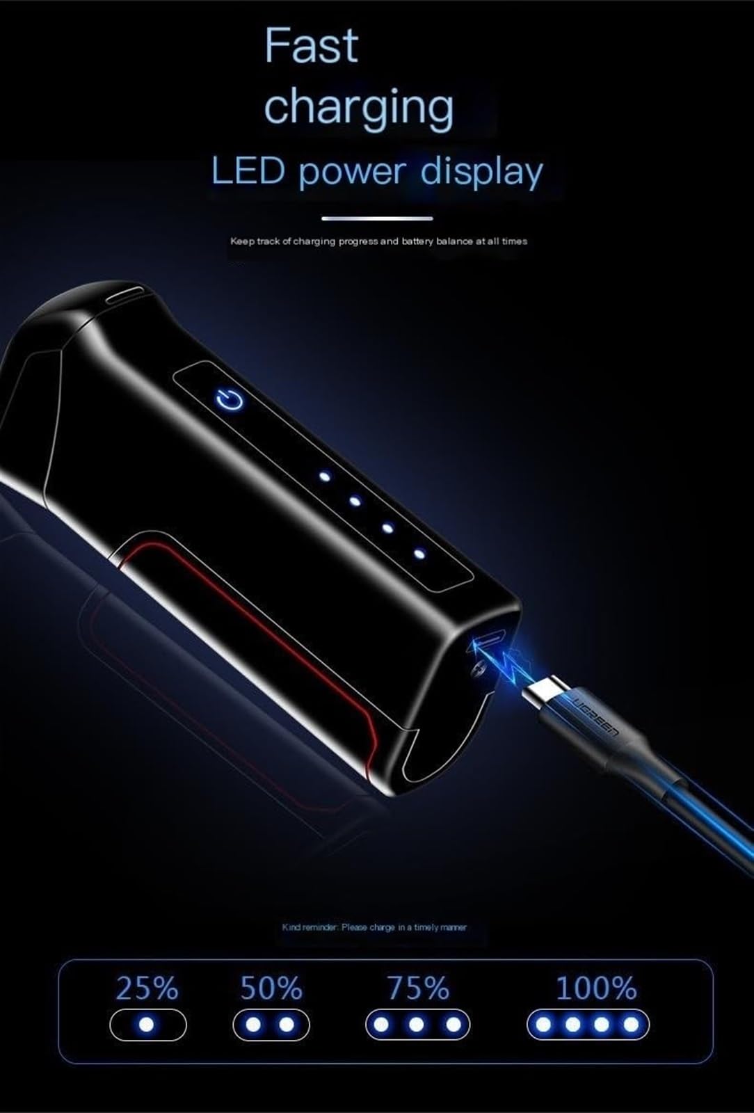 Accendino ad arco elettrico di grande capacità, batteria sostituibile ricaricabile tramite USB, accendino antivento senza fiamma a doppio arco con interruttore con sensore tattile, indicatori di livel
