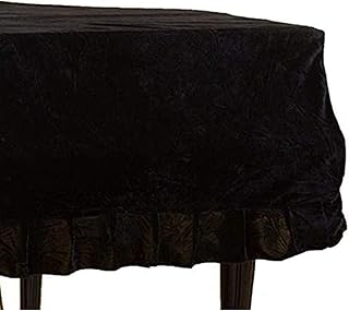 Cubierta de Polvo para Piano Completo. Funda for Piano de Cola, Resistente al Color, a Prueba de Polvo, Suave, con Dobladillo doblado, cómoda y Gruesa, Color Negro, 210~220 cm(Black,190~200cm)