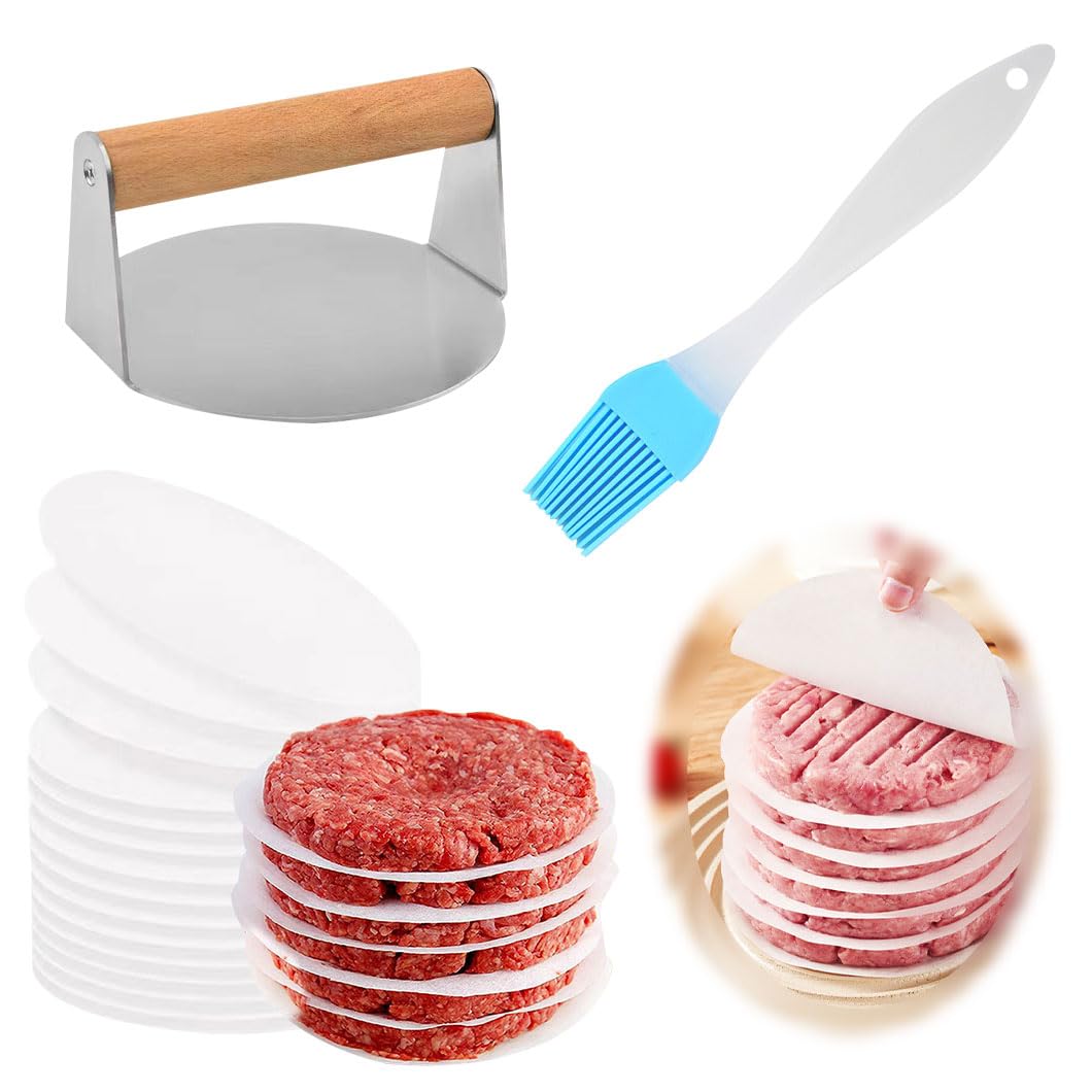 Presse à hamburger antiadhésive en acier inoxydable pour éviter les steaks déformés