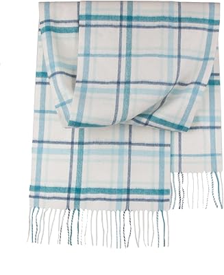 100% Cashmere Pashmina Scarf - Plaid Check Tartan Warm Soft Scarf, Gift for Women and Men