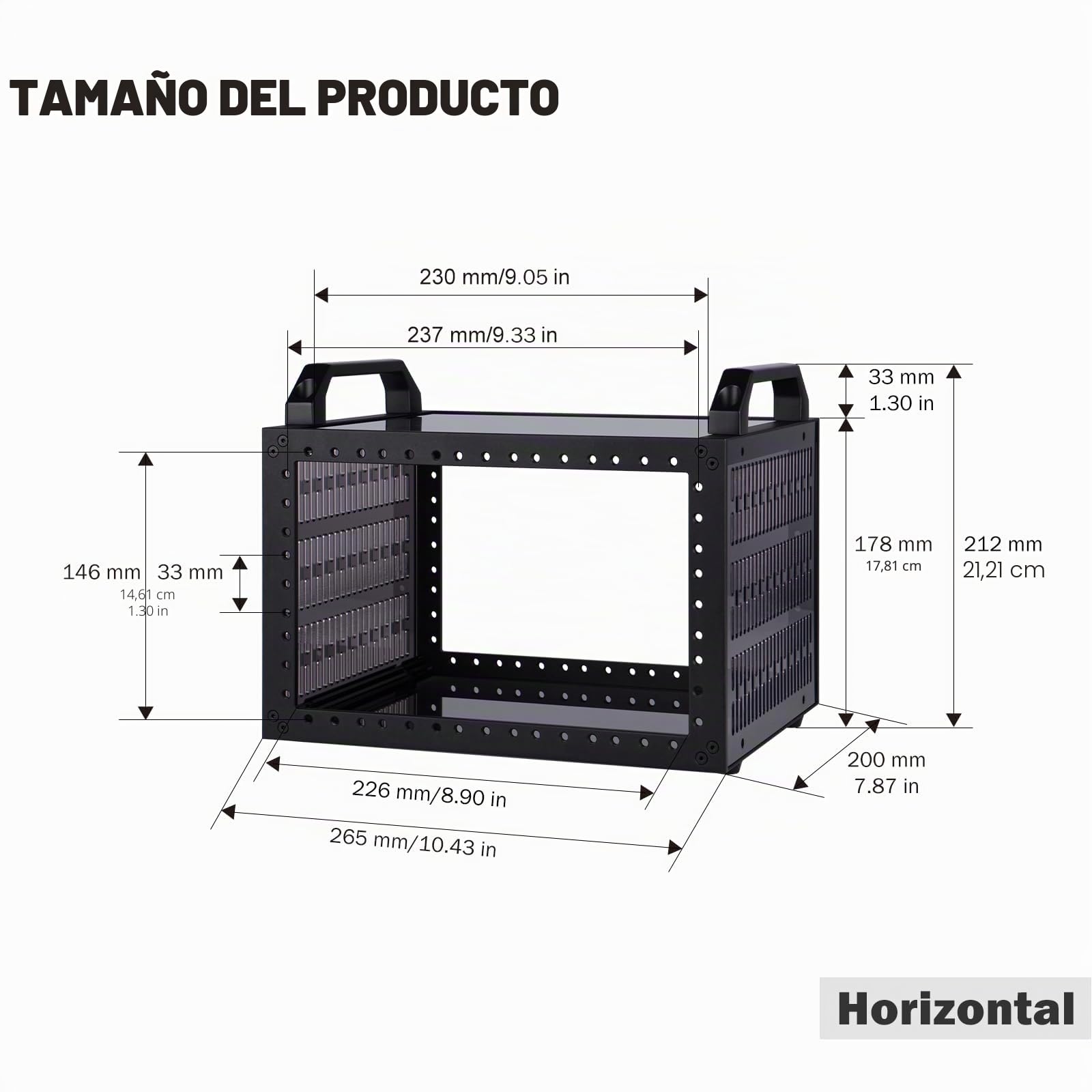 GeeekPi DeskPi RackMate TT Mini gabinete de servidor para mini PC, red, servidores, audio y equipo de video