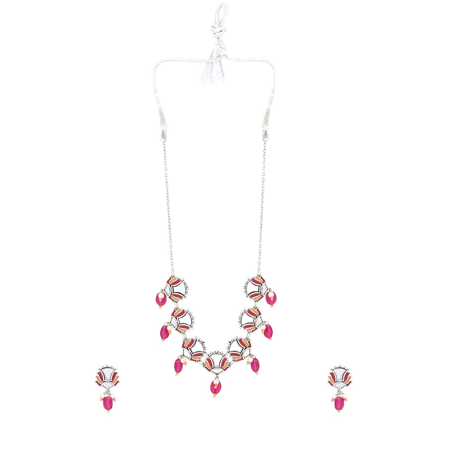 VOYLLA Thikri Mirrored Necklace Set (B08L3WG22P) Amazon Price History, Amazon Price Tracker