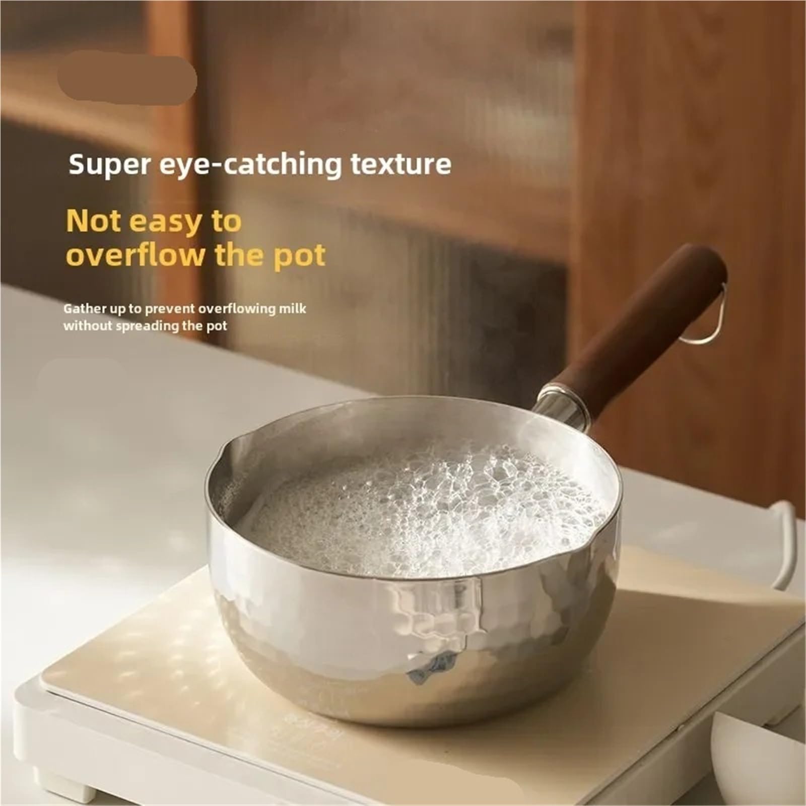 Snow Pan 316 Edelstahl-Milchtopf, für den Haushalt, antihaftbeschichtet, für Instant-Nudeln, Suppe, 16 cm