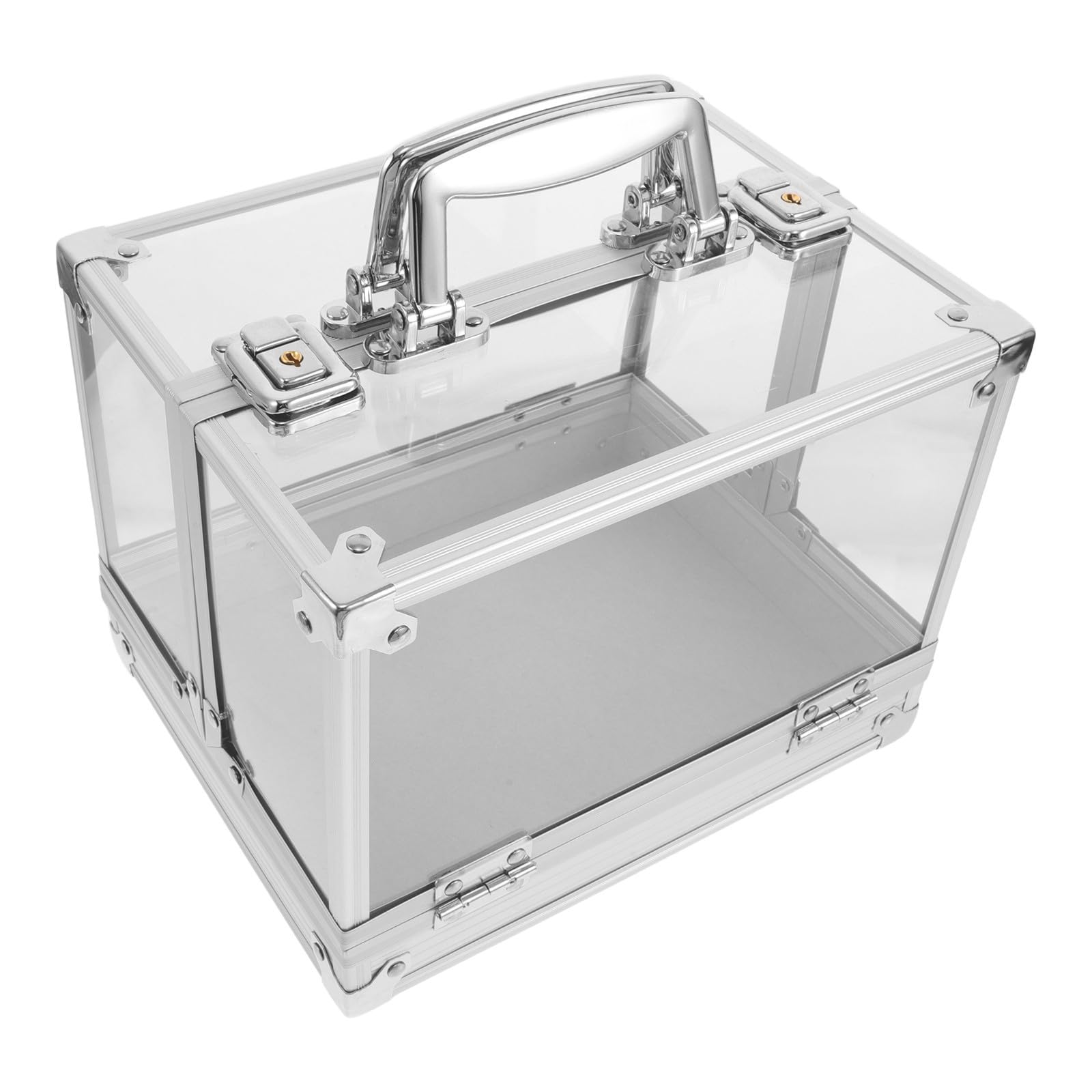 ibasenice Caja de Almacenamiento para Vinilos y CD con Diseño Apilable y Tapa, Capacidad 100 Discos, Material Acrílico Transparente Adecuado para Oficina en Casa