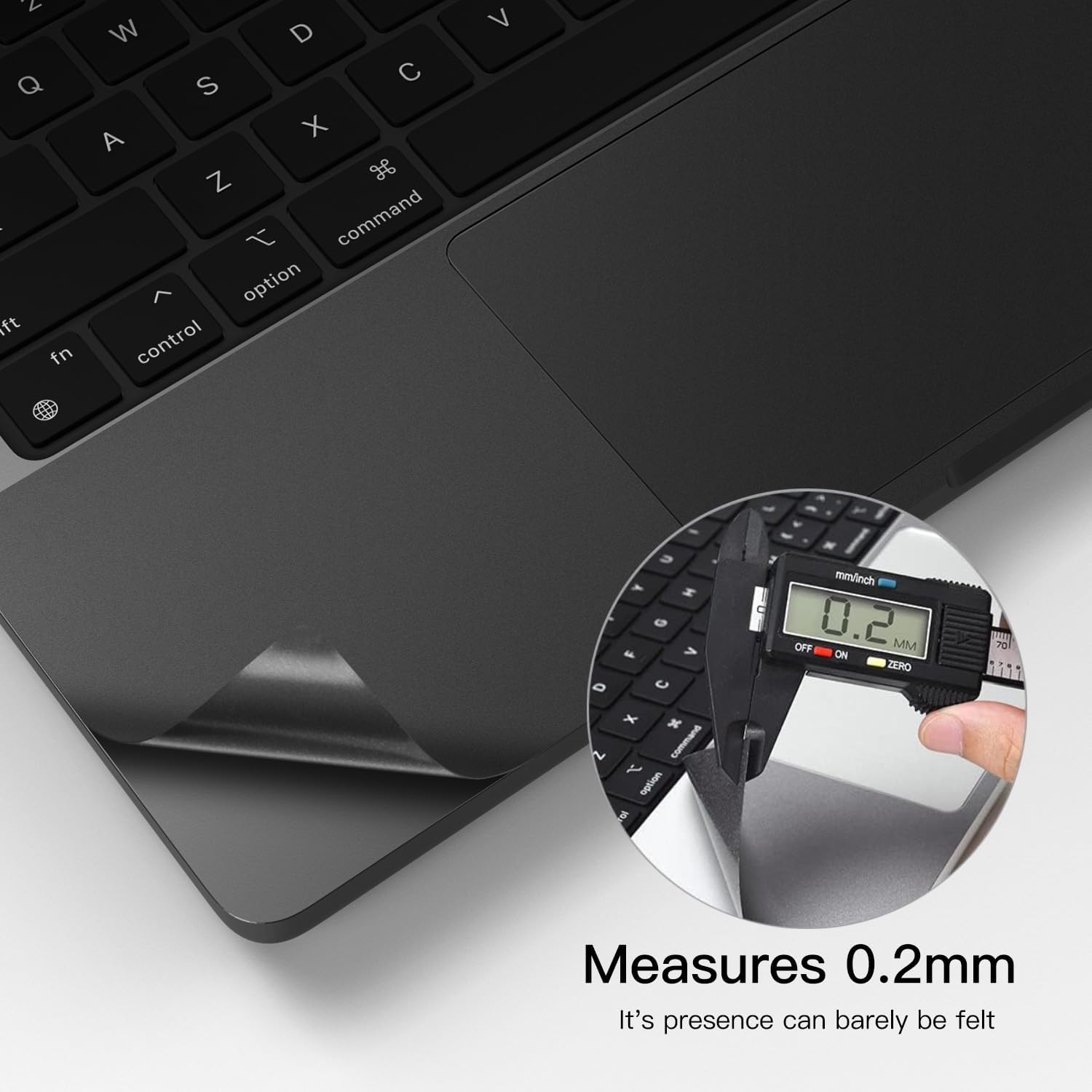 CaseBuy Palm Rest Protector Vinyl Skin Sticker for 2024 2023 MacBook Pro 14 inch M4 M3 Pro/Max A2918 A2992 A3401 A3112 A3185 with Touch-ID Scratch-Resistant Keyboard Cover -Space Black MacBook Pro 14" (2021-2024) Space Black image 6 of 7 B0CPP2G29L