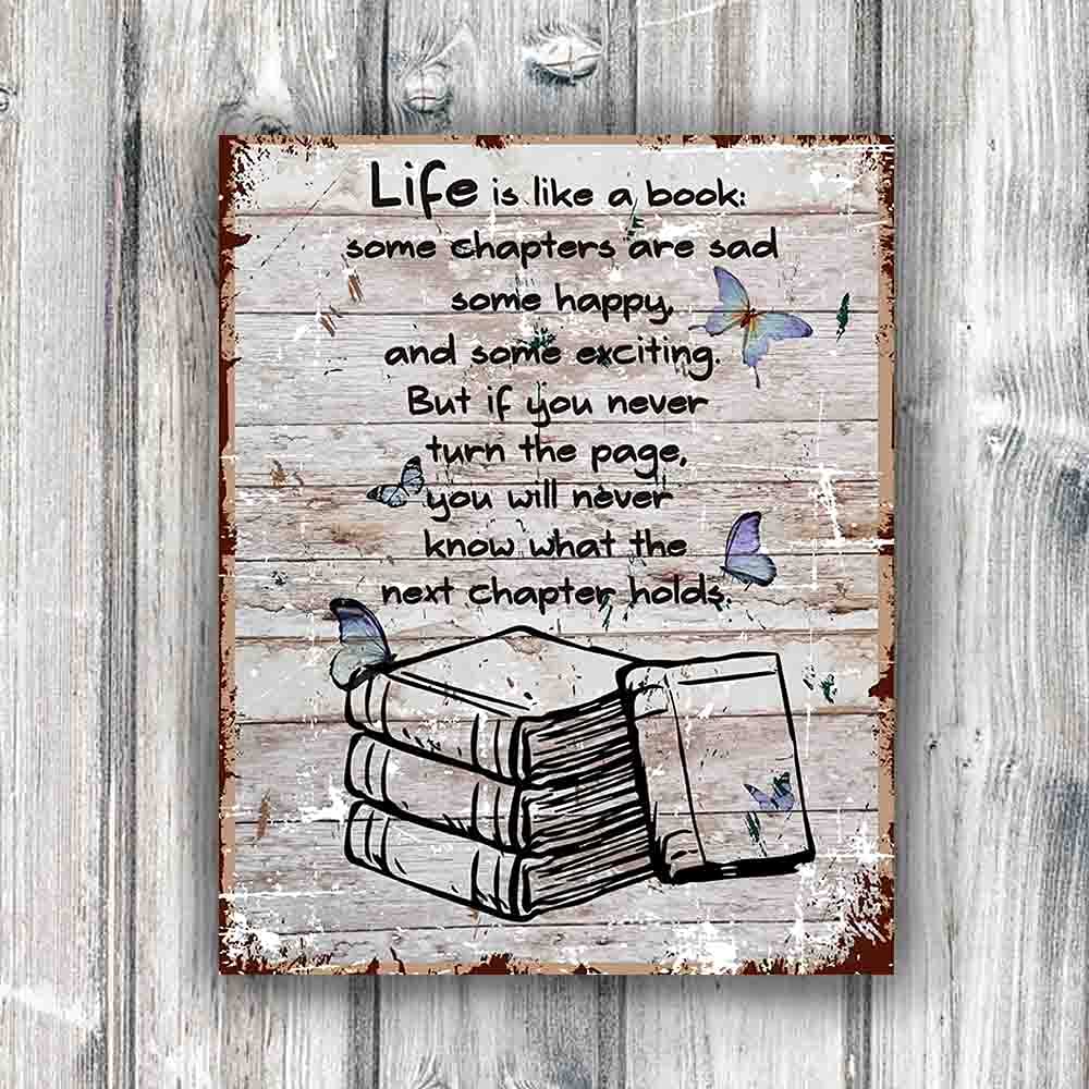 Poster Vintage In Legno Con Citazioni Ispirative - 20,3x25,4 Cm, Ideale Per Decorazione Casa E Ufficio