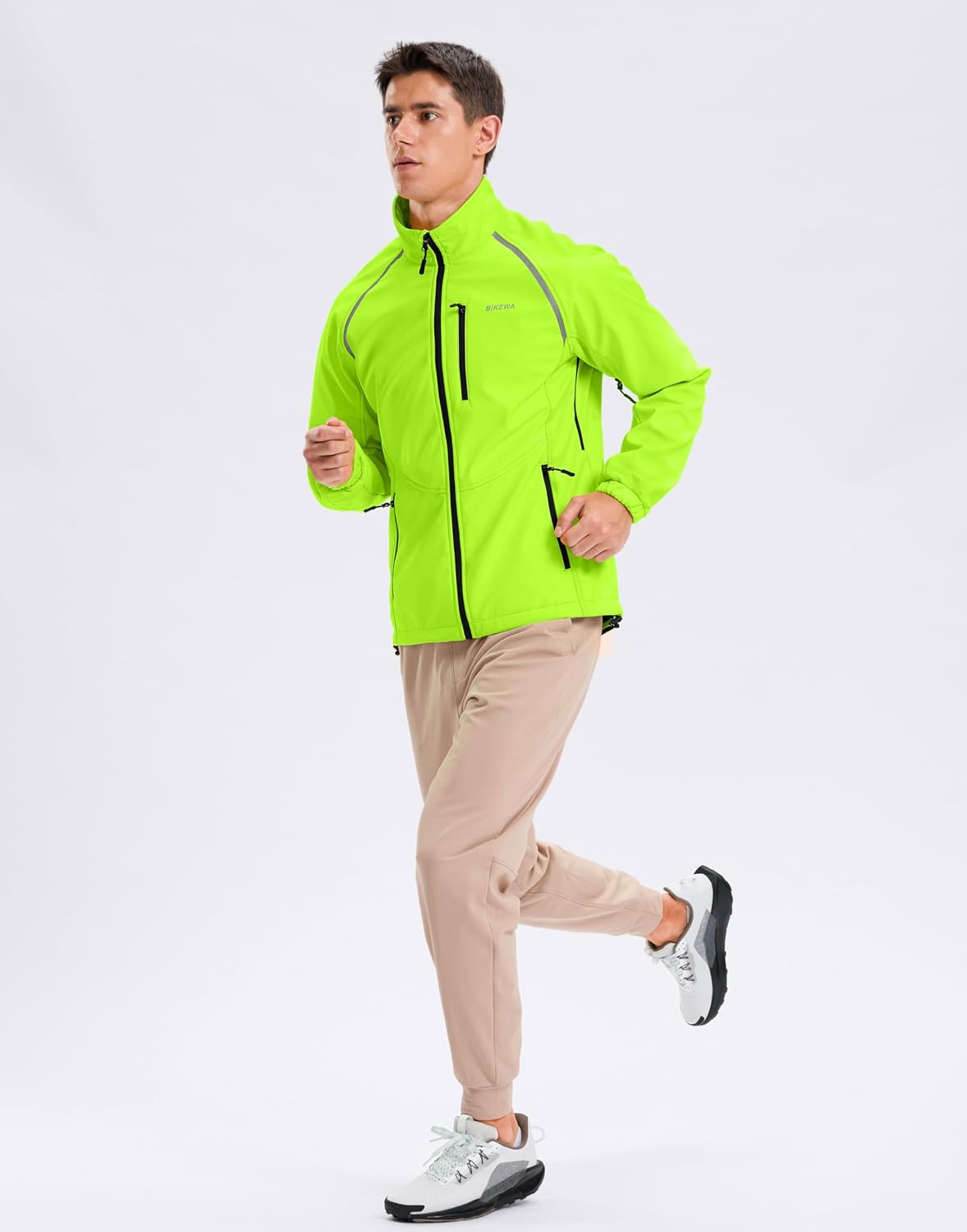 Bikewa Men's Winter Cycling Jackets Thermal Warm Water Resistant Bike Running Windproof Jacket - Image 7