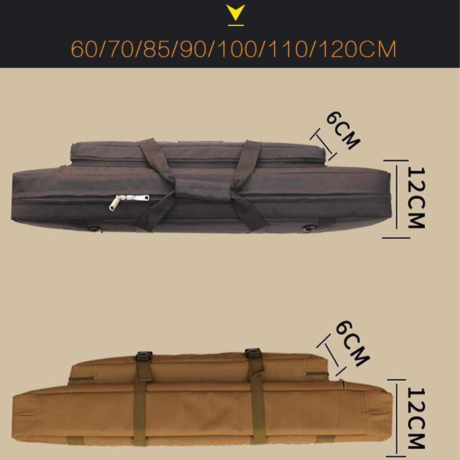 Lange Jagdtasche,Gewehrtasche 2 Langwaffen mit Justierbarem Schultergurt zur Sicheren Fixierung Transport Ihrer Langwaffe,Kurzwaffe,Munition,Magazine