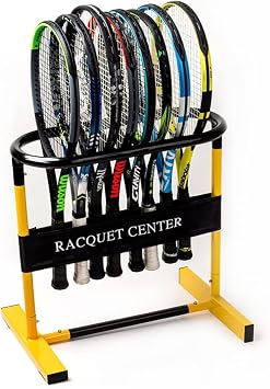 Oncourt Offcourt Racquet Center - Tennis Racquet Holder | Safely Holds Up to 15 Adult Racquets | No-Scratch Surface | No Tools Required for Assembly | Holds Up to 15 Adult Racquets, No-Scratch Surface, No Tools Required for Assembly