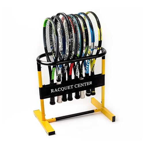 Oncourt Offcourt Racquet Center - Tennis Racquet Holder | Safely Holds Up to 15 Adult Racquets | No-Scratch Surface | No Tools Required for Assembly
