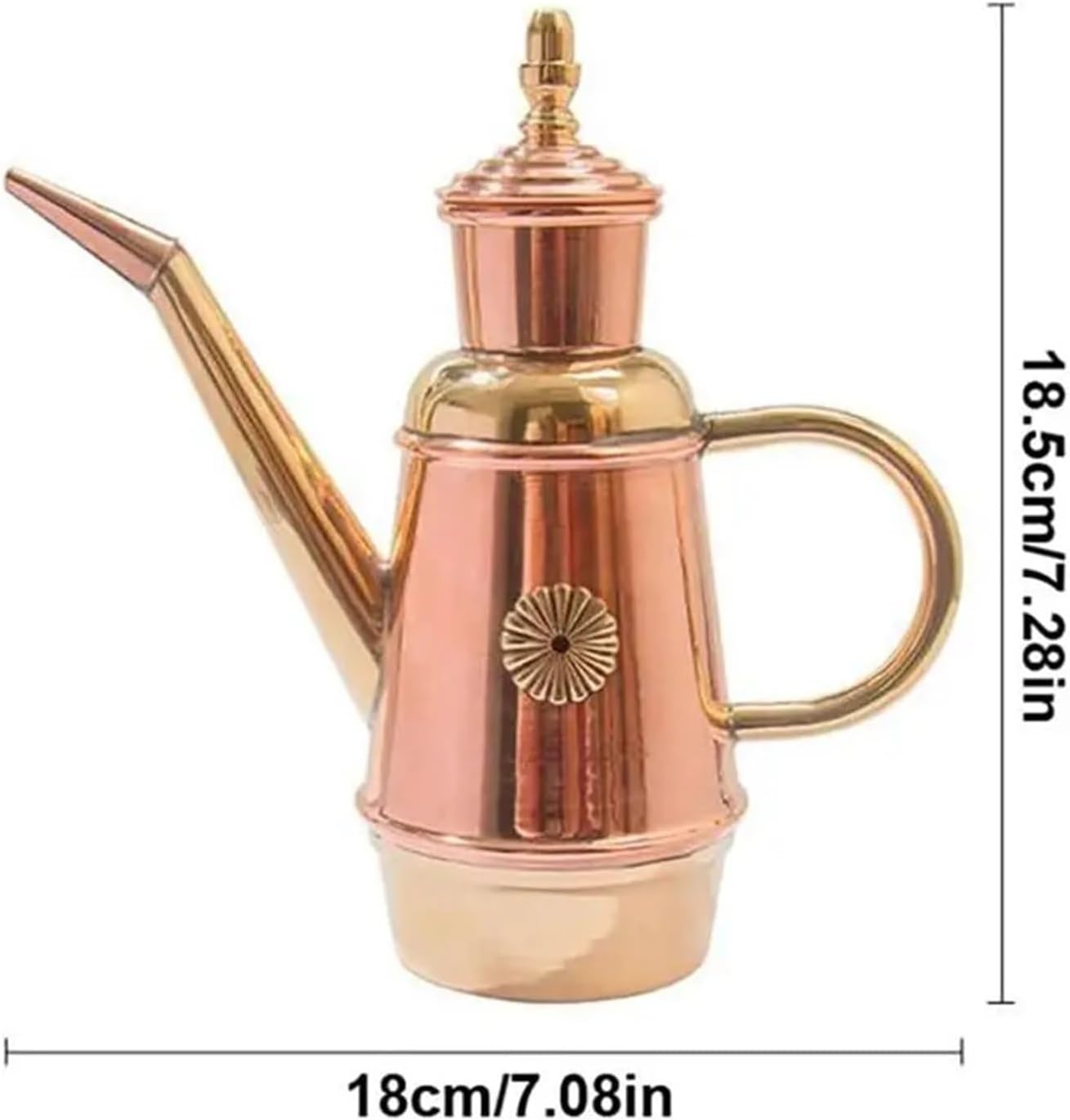 ABJT Retro Copper Oil Cruet, Handmade Copper Oil Pot for Kitchen, Restaurant, Pizza Shop Oil Dispenser