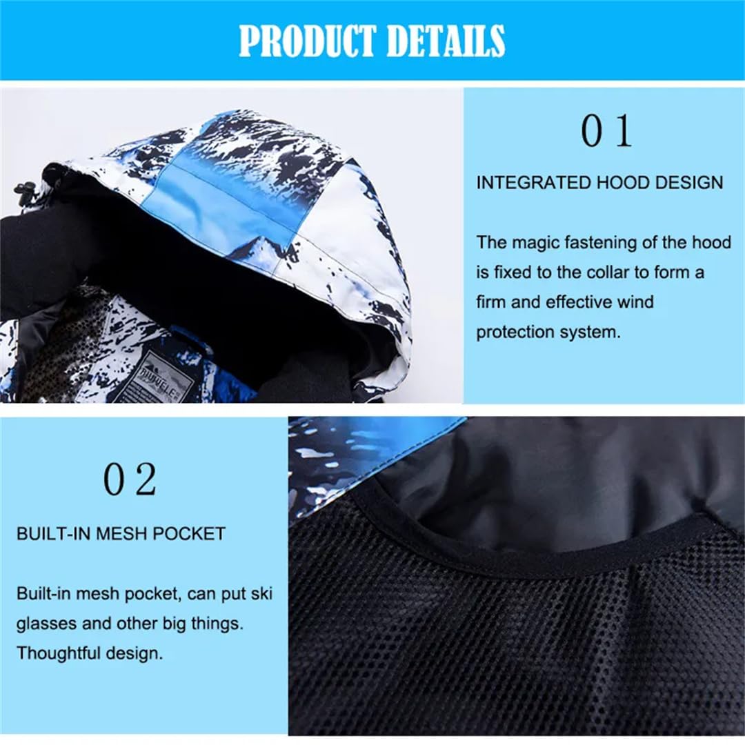 Conjunto De Chaqueta De Esquí Cálida Impermeable A Prueba De Viento De Invierno Para Hombre + Conjunto De Trajes De Snowboard Para Esquí