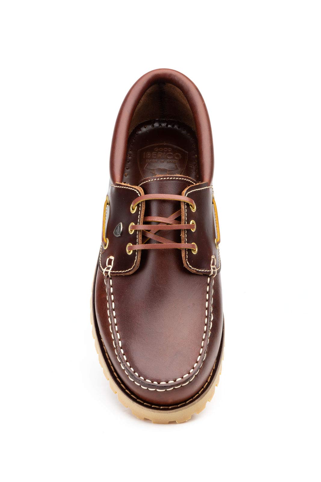 Herren Bootsschuhe Authentic 3 Eye Classic | Braun Brown | Pull Up-Leder (42 EU)