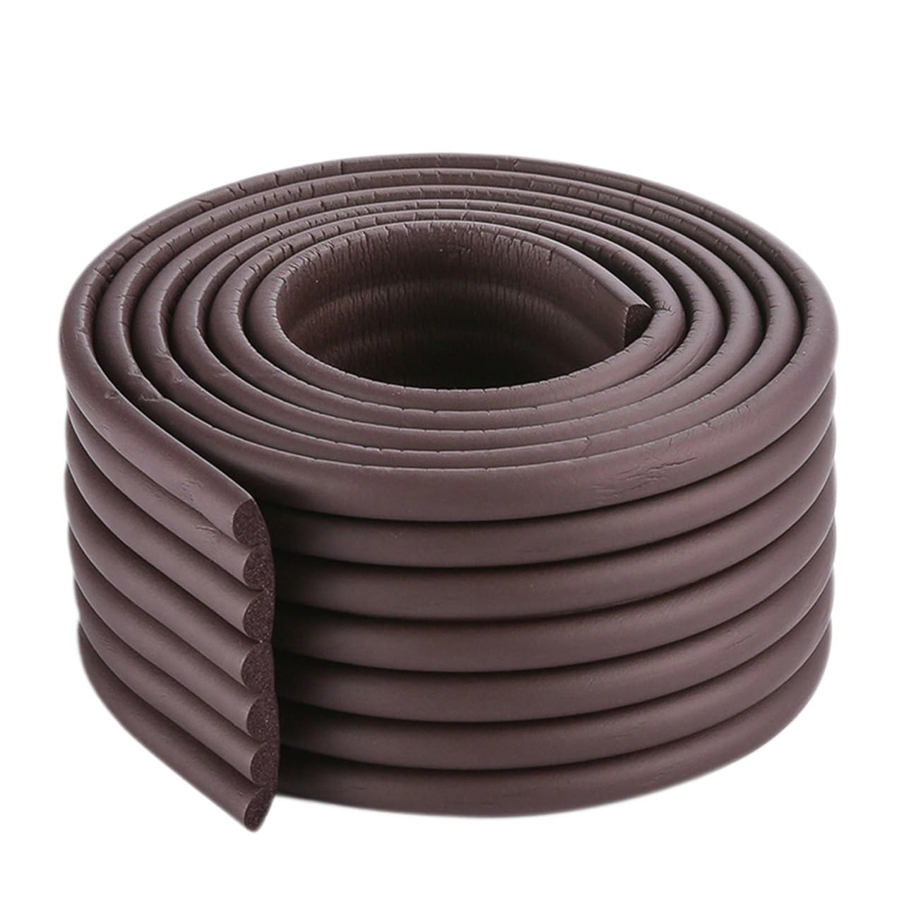 1pc 2M Table Edge Guard Furniture Corner Protector Self Adhesive U-Shape Anticollision Strip Child Safety Protection Soft(Brown)