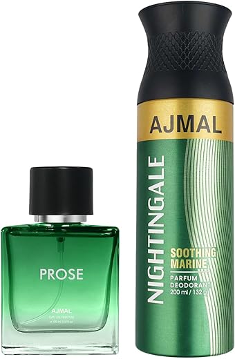 AJMAL Prose EDP for Men 100ml & Nightingale Deodorant for Men & Women 200ml Combo pack of 2 (Total 300ml)