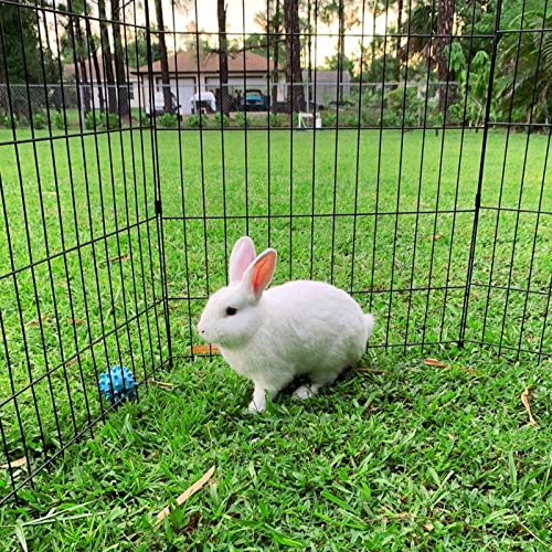 Pet Dog Playpen Foldable Puppy Exercise Pen Metal Portable Yard Fence for Small Dog & Travel Camping 8 Panel-24& 24… - Image 8