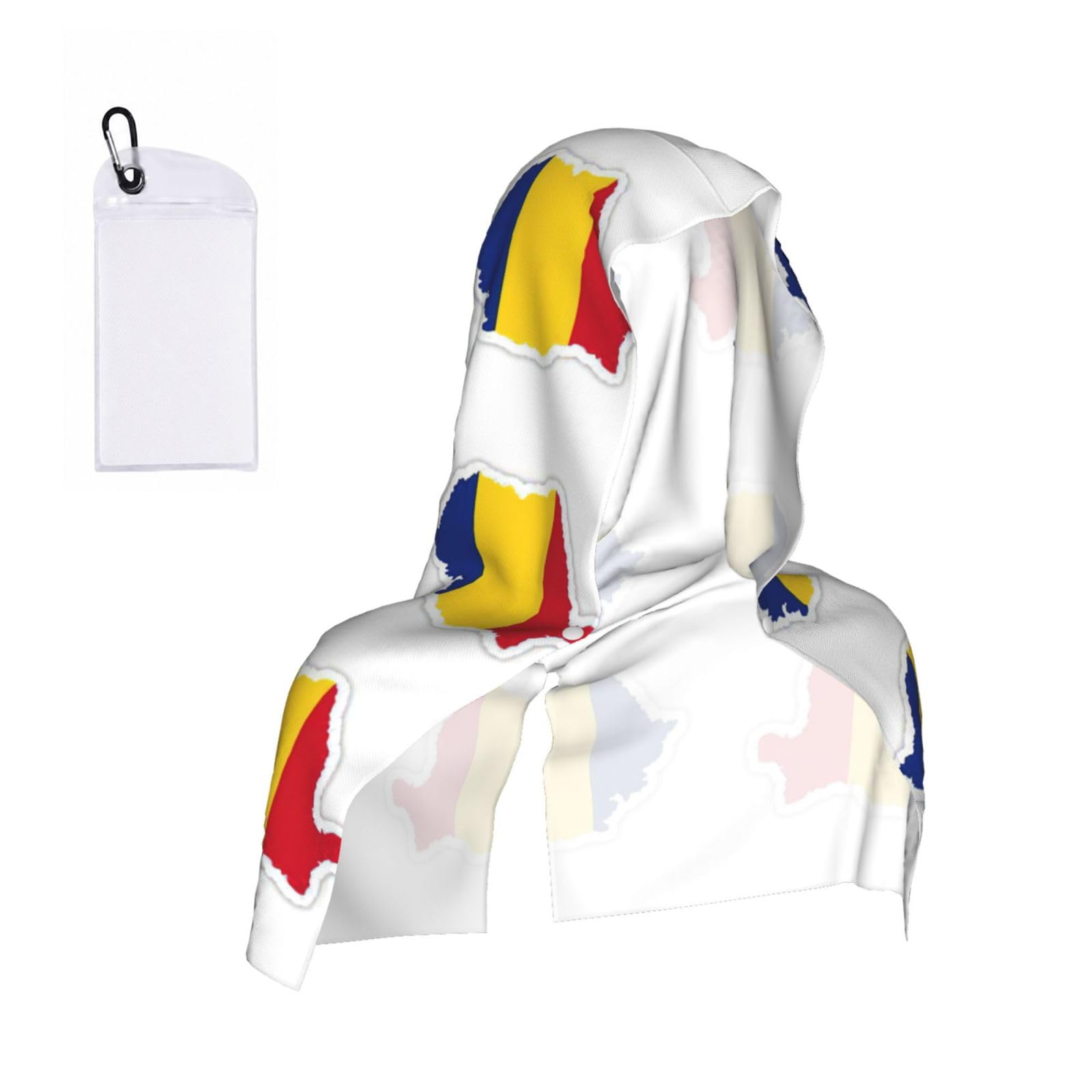 ZYJHYY Romania Flag Map Print Unisex Swimming Towel Practical Camping Towel Skin-Friendly Cooling Towel For Workout Training
