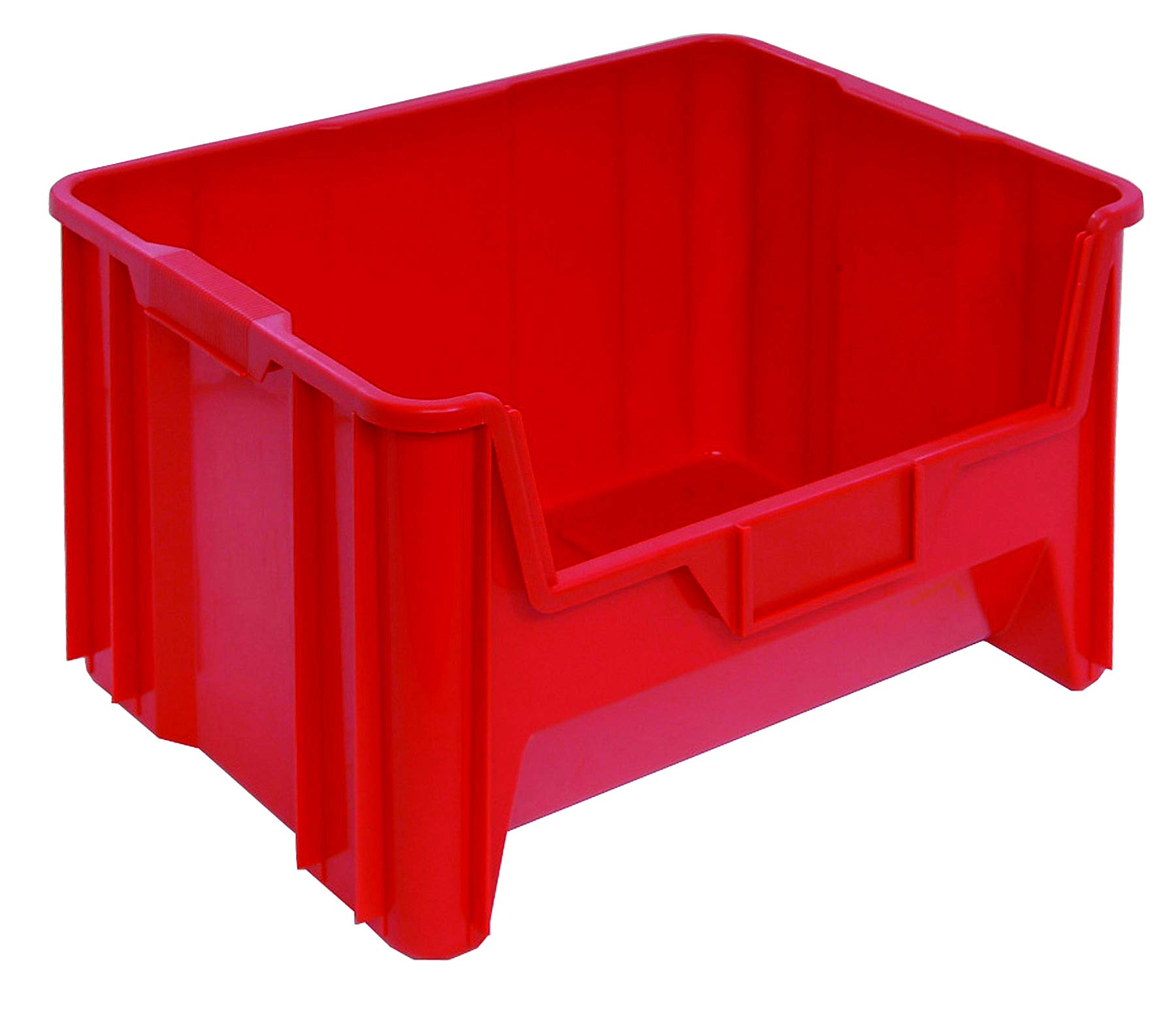 Hudson Exchange 20" x 15" x 12.5" (3 Pack) Plastic Giant Stackable Hopper Bin Container, Red