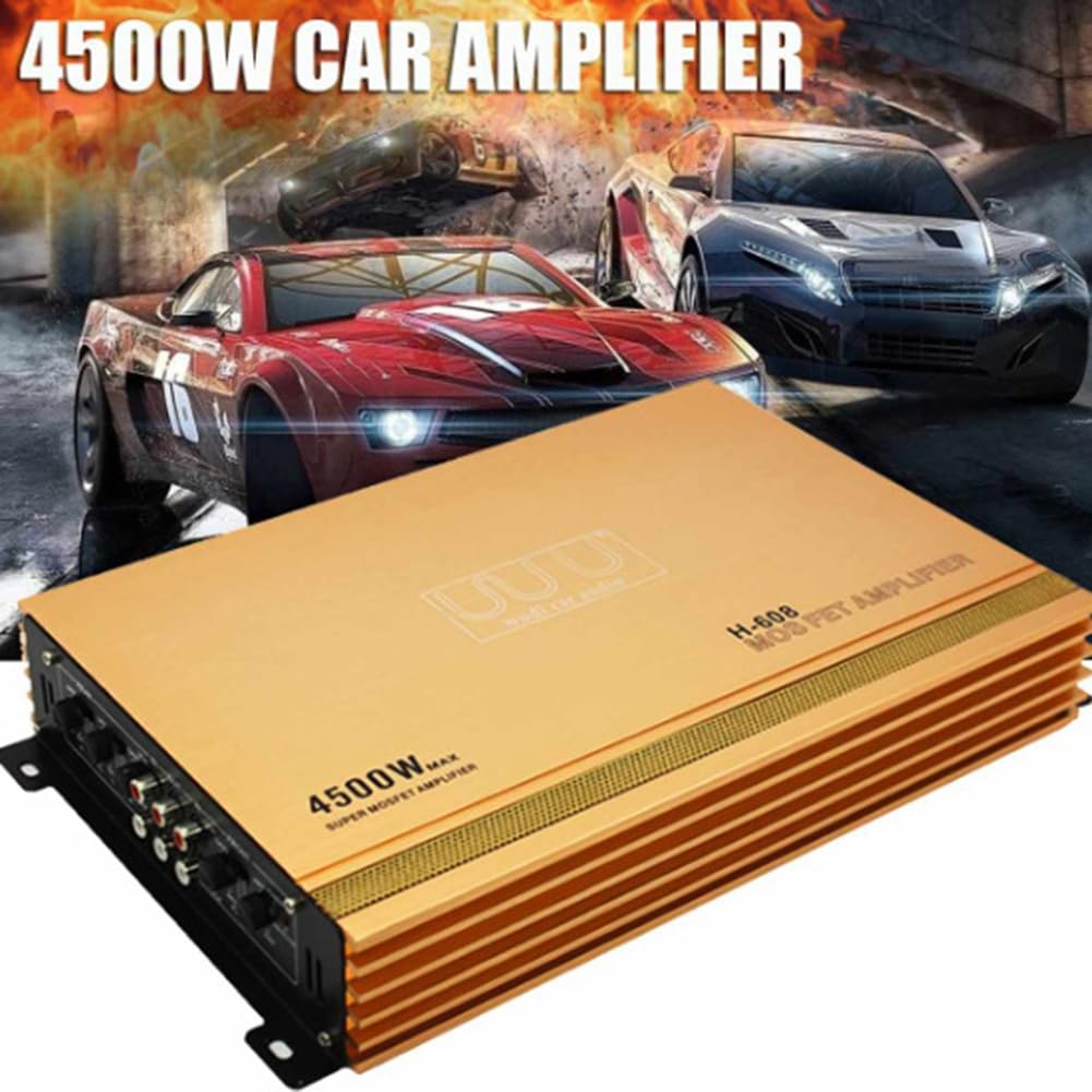 Amplificateur audio de voiture 4500 W 4 canaux haute puissance pouvant être équipé de 4 haut-parleurs H-608 amplificateur de puissance