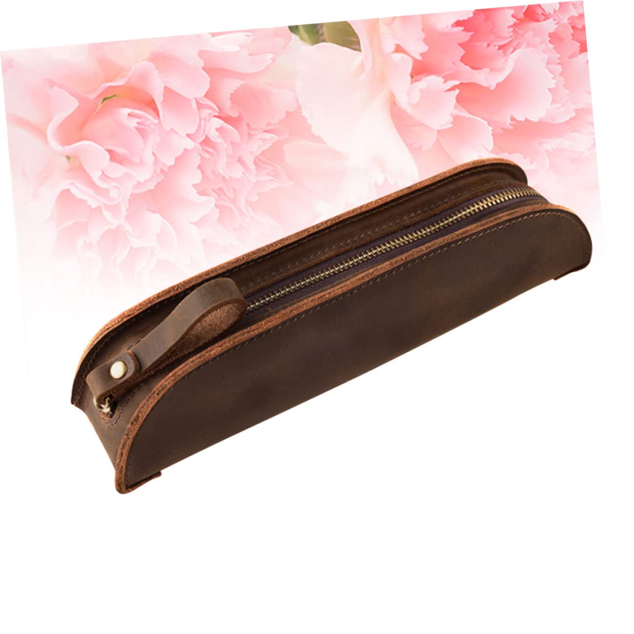 STOBOK Estuche para Bolígrafos Estilo Retro Hecho A Mano con Cremallera para Pluma Estilográfica para Uso Comercial O Informal