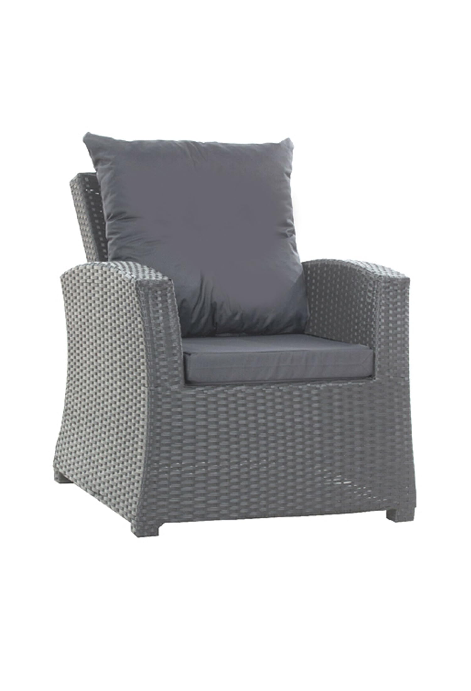 Coussin de jardin anthracite pour fauteuils, chaises de jardin et meubles en rotin - Résistant aux intempéries - Polyester