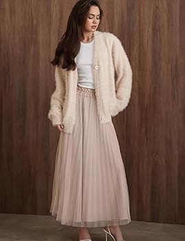 COZYPOIN Womens Fuzzy Mohair Cardigan Open Front Button Down V COZYPOIN Womens Fuzzy Mohair Cardigan Open Front Button Down V