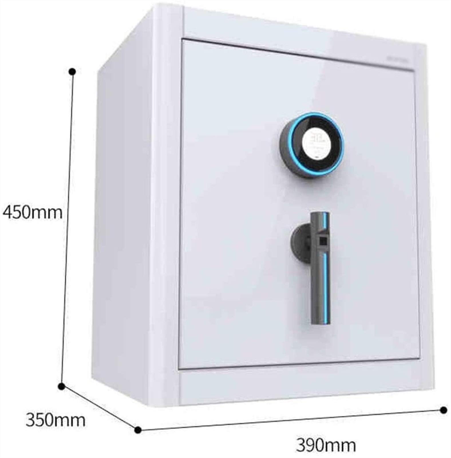 Caja fuerte ignífuga impermeable de gran capacidad, cerradura electrónica de contraseña y huellas dactilares para oficina en casa, armario antirrobo para dinero en efectivo, objetos de valor y