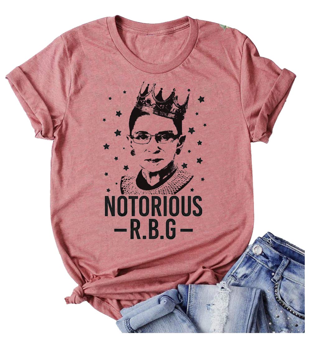 Women's Notorious RBG Ruth Bader Ginsburg T-Shirt - Feminist Graphic Tee With Dissent Collar Print - View #9