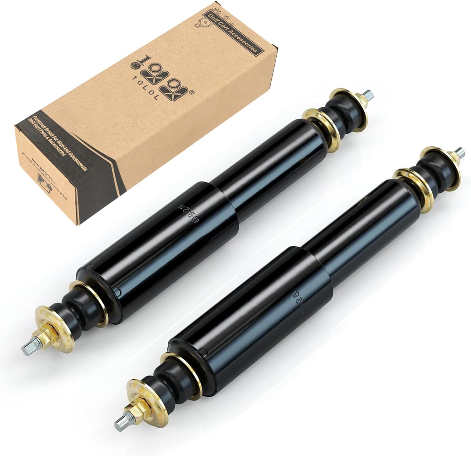 10L0L Golf Cart Front and Rear Shock Absorber for EZGO TXT Golf Carts 1994+, Replaces OEM# 76418-G01, 70248-G01, 76419-G01, 70324-G01 - Set of 2 โ image 1