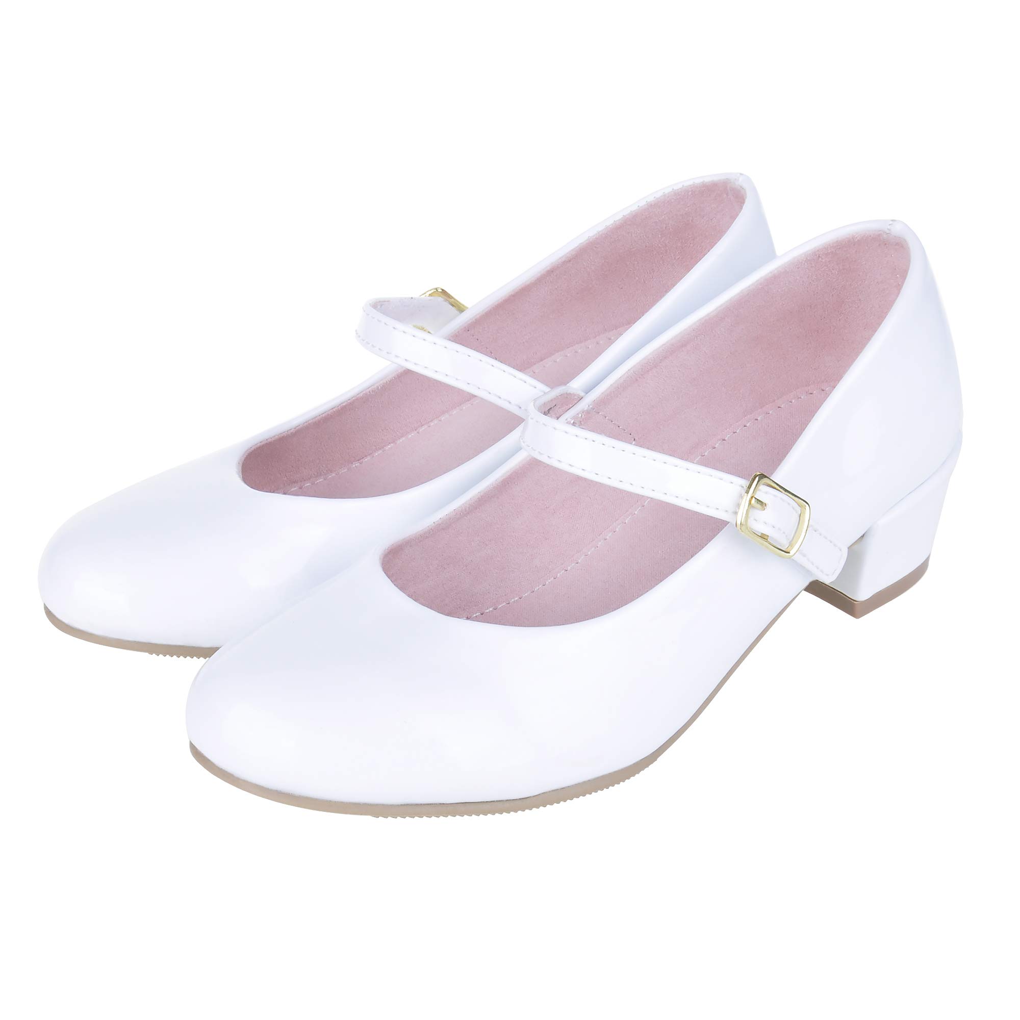 Buy Girls Mary Jane Dress Shoes Princess Ballerina Flats for School Party Wedding, Back to