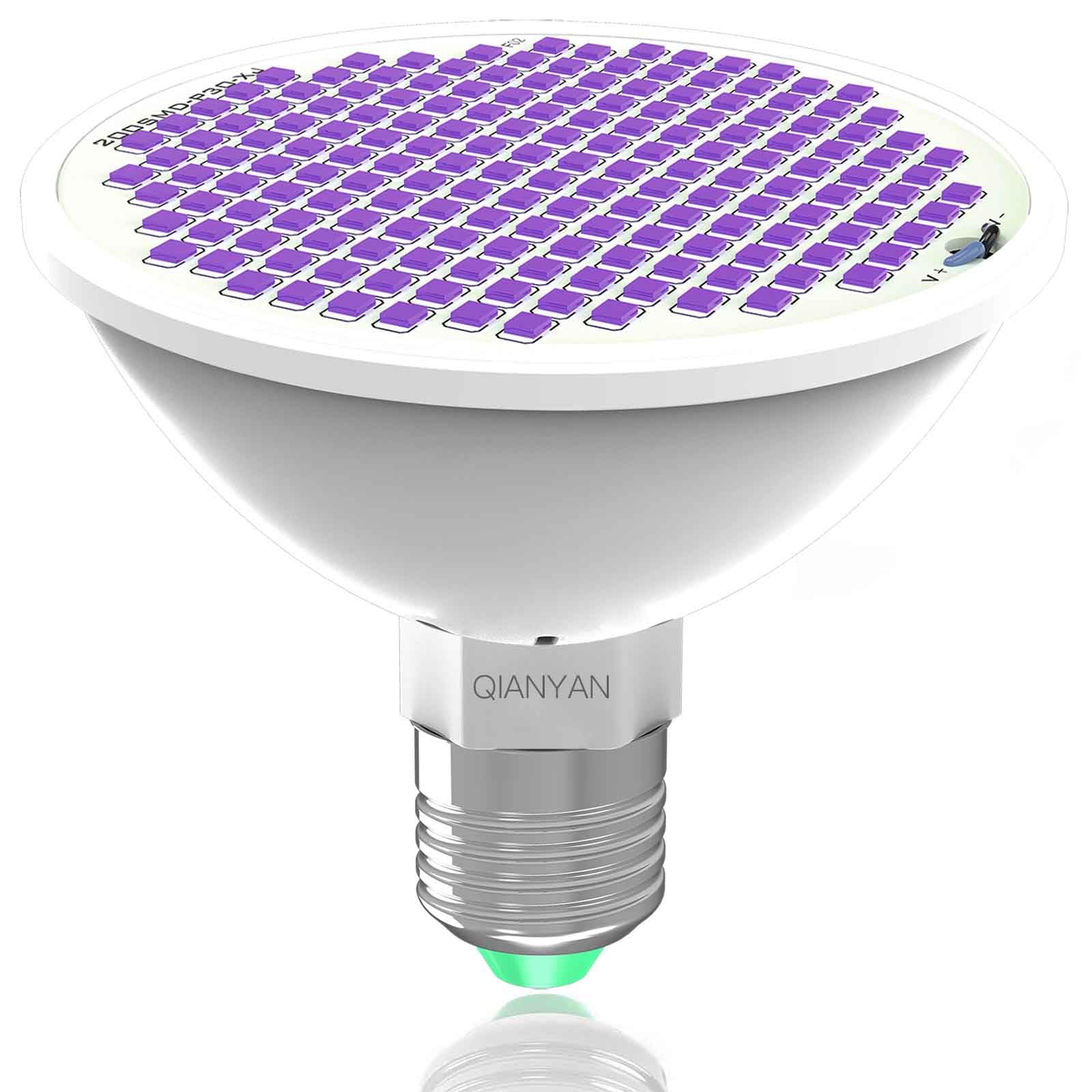 Żarówka LED UV do roślin domowych, pełne spektrum UVA/UVB 300-400 nm, stymulator chlorofilu i owocowania kwitnienia, energooszczędna lampa ultrafioletowa do hydroponiki i szklarni