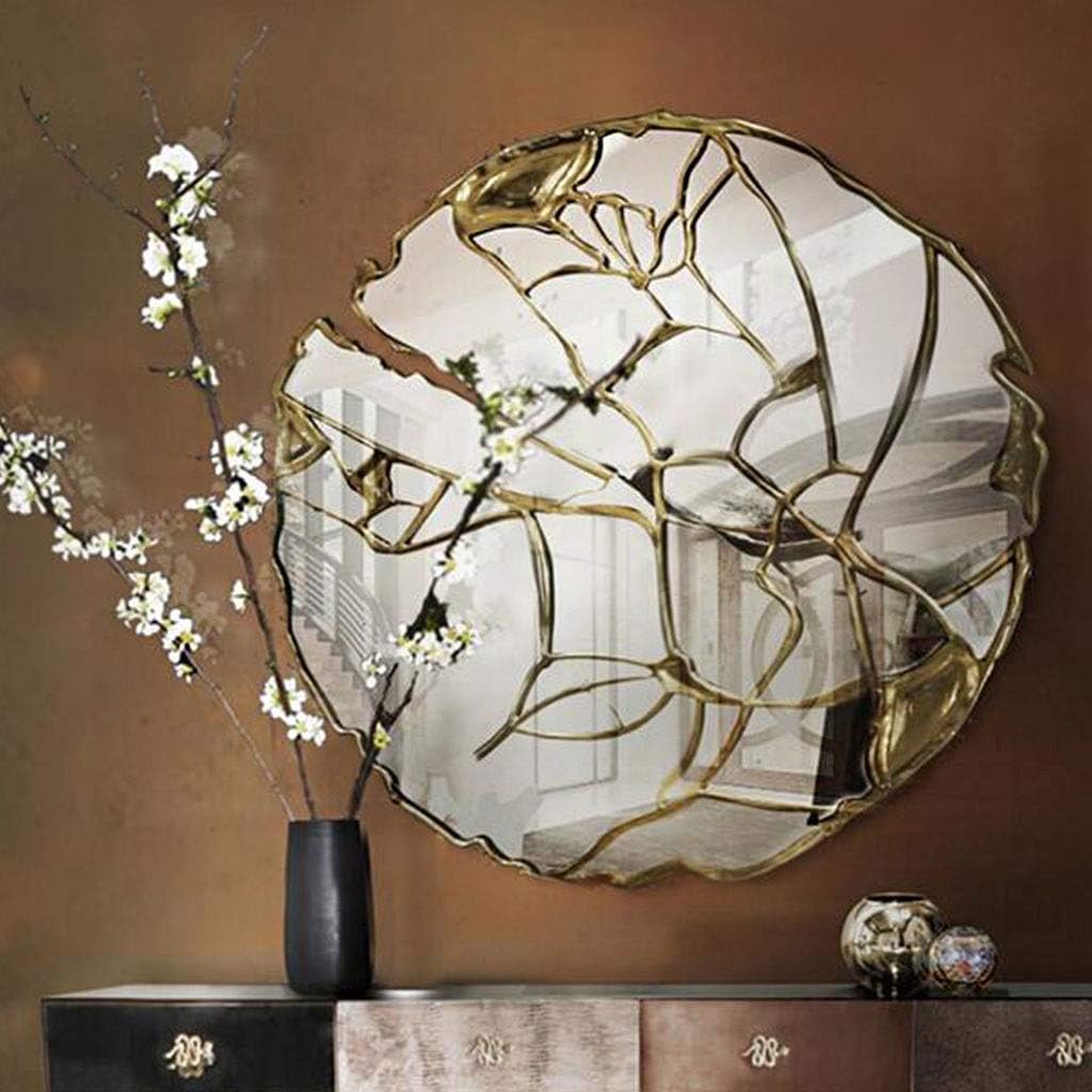 アートウォールミラー ヴィンテージ フラワーシェイプ 華やかなミラー