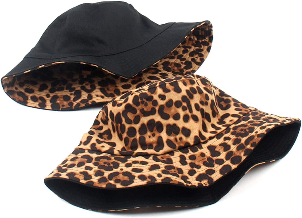 Joylife Leopard Print Bucket Hat Trendy Animal Pattern