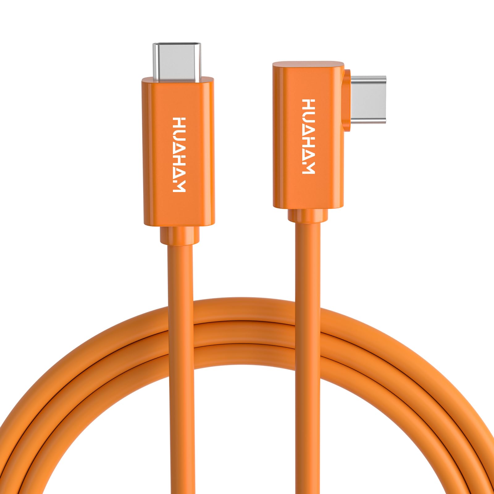 USB C Tethering Glasfaserkabel 7.5M, Right Angle 10Gbps VR Cord, Bidirektionale Datenübertragung & PD 60W USB 3.2 Gen2 Kabel mit German SiliconLine Chip für VR, Kamera, Computer, Sony, Nikon, Canon