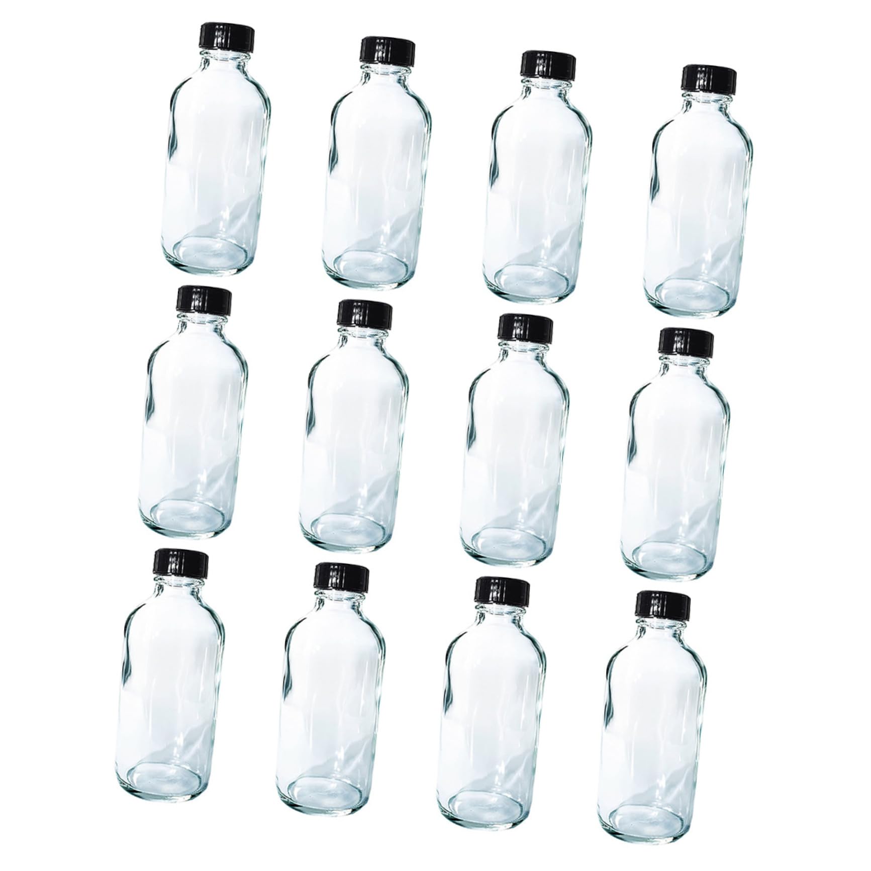 Flaconi Reagenti in Vetro 120ml 12 Pezzi per Campionamento | Bottiglie Vetro per Scuola e Ospedale, Flaconi a Collo Stretto, Formato da 120ml
