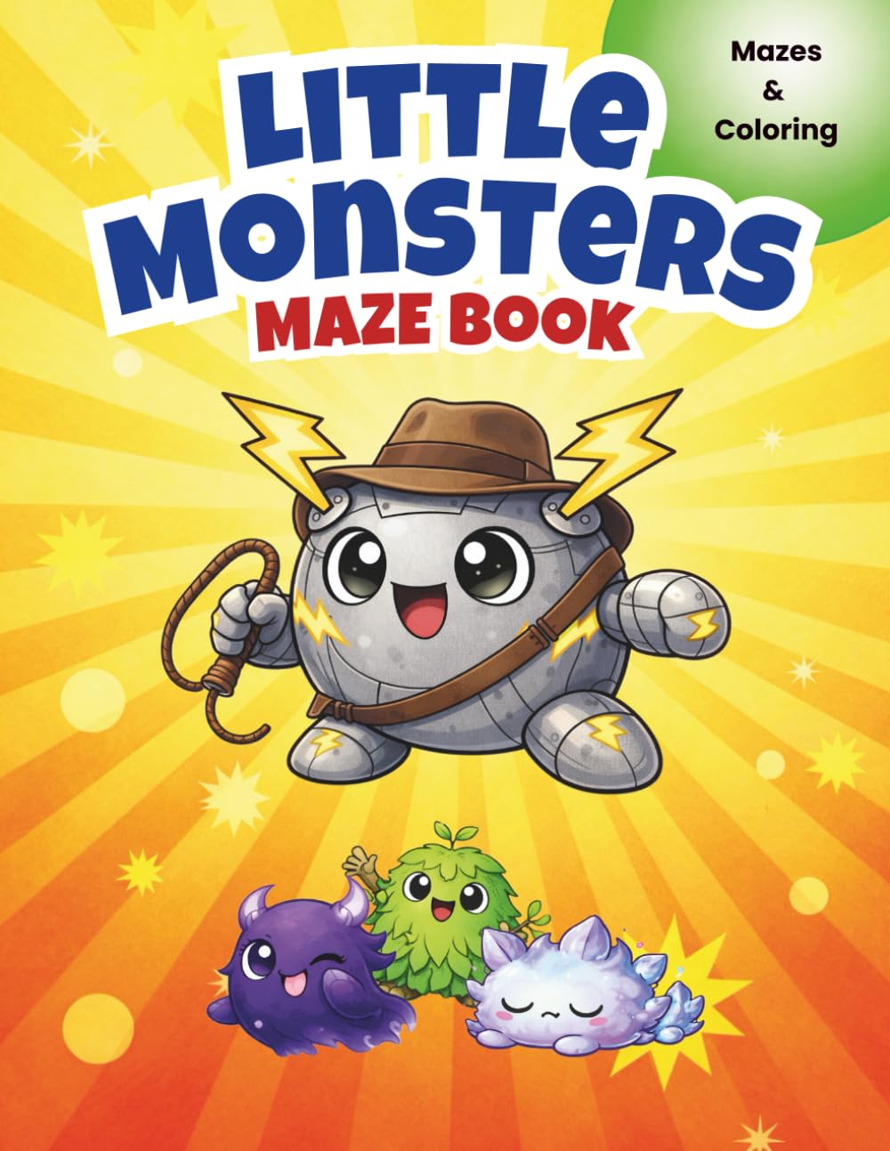 Little Monsters Maze Book: 50 Fun Path Mazes with Cute Monsters and Logic Challenges for Kids