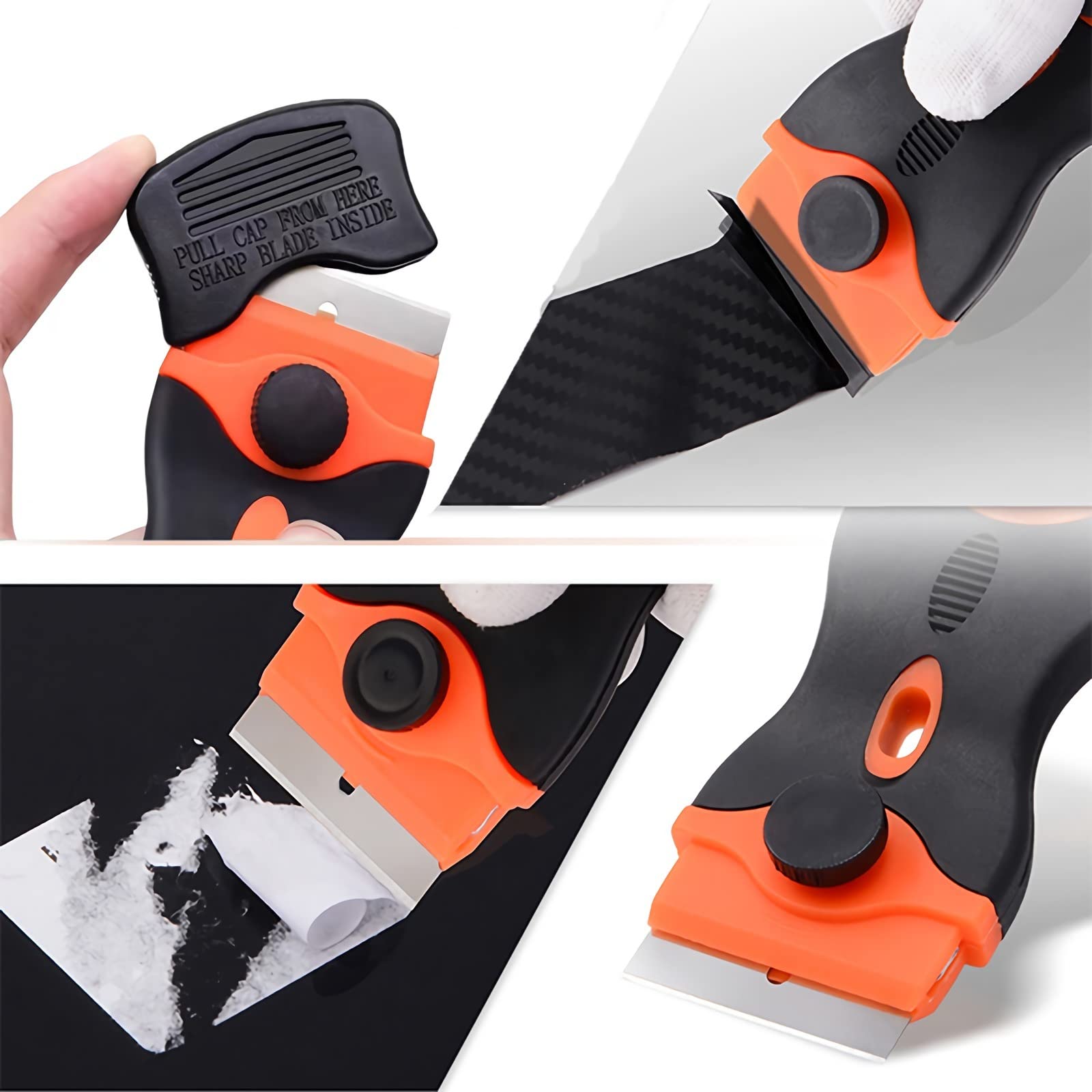Paint Decal Scraper Blades Plastic Razor Blade Scraper Kit - Big Blade ...
