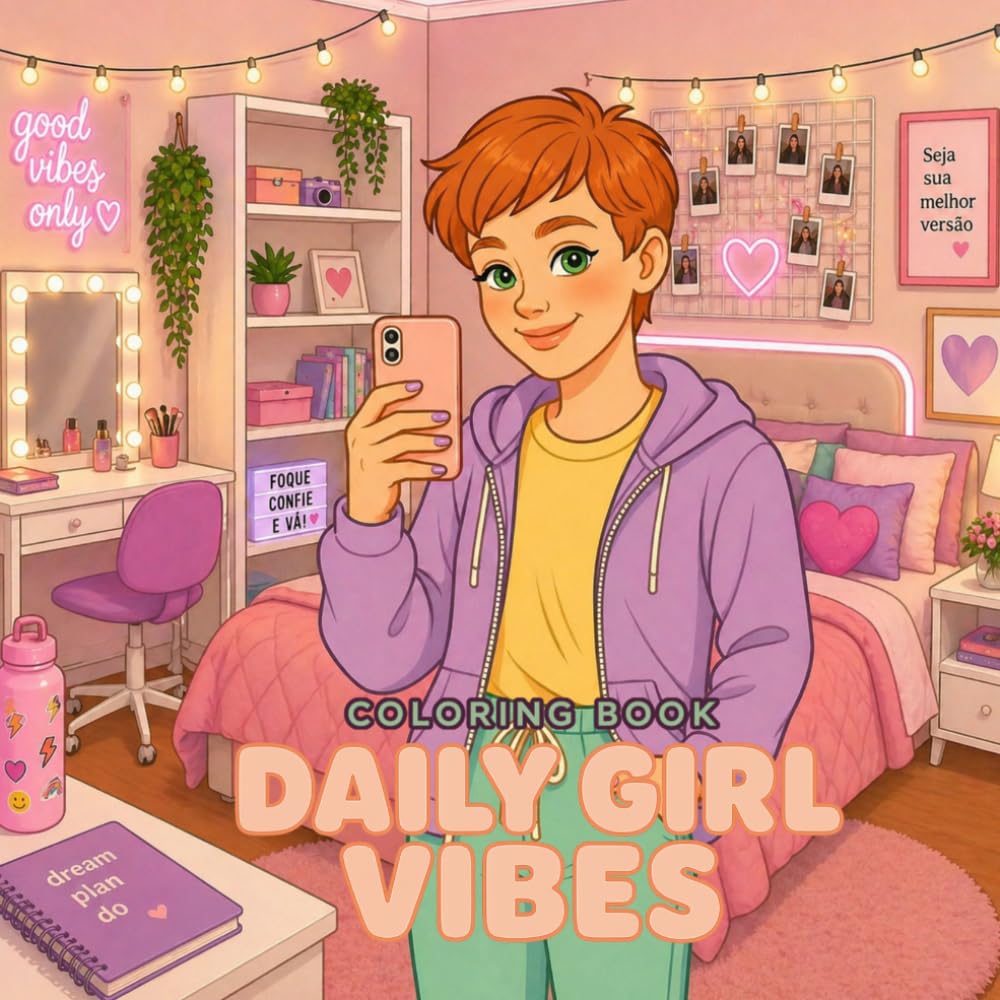 Girl Daily Vibes: Coloring Book