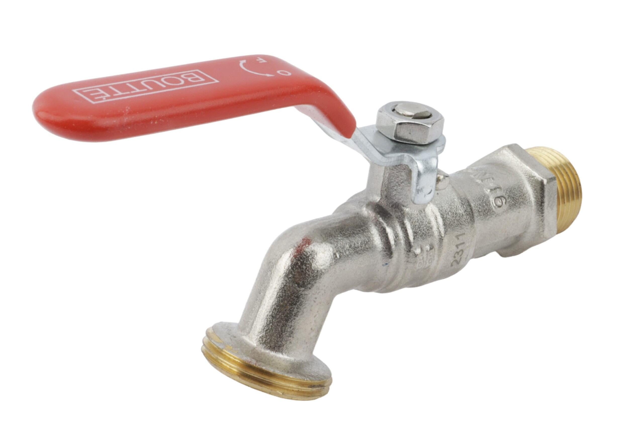 Boutté Kit traversée de cuve laiton Robinet 1/4 tour nez 20x27