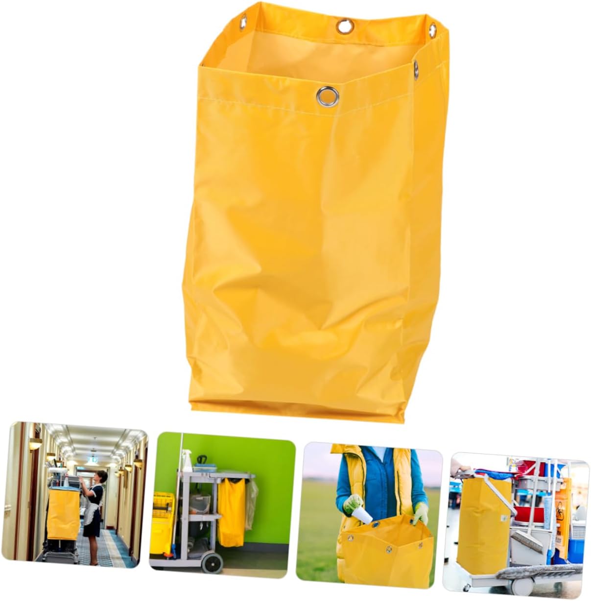 ULTECHNOVO 2pcs Janitorial Bags for Trolley Cart Cleaning Bag Housekeeping Cart Janitorial Supplies Multifunctional Cleaning Cloth