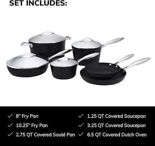 Miniatura 4 de SCANPAN Juego de utensilios de cocina profesionales de 10 piezas antiadherentes fáciles de usar aptos para lavavajillas utensilios de metal y horno