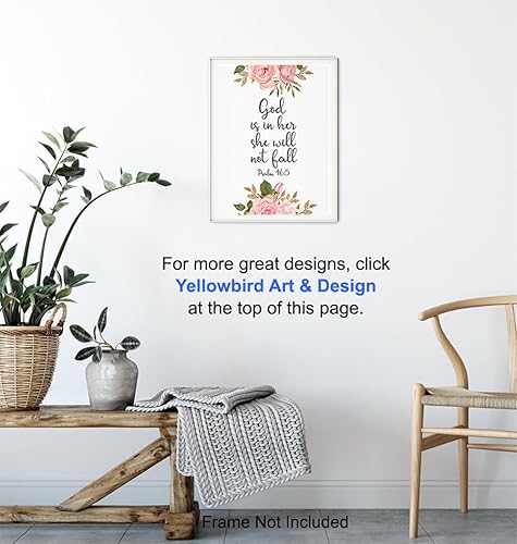 Miniatura 6 de Arte de pared grande de 11 x 14 pulgadas, decoración de pared con versículo bíblico inspirador, arte cristiano religioso, citas positivas, póster