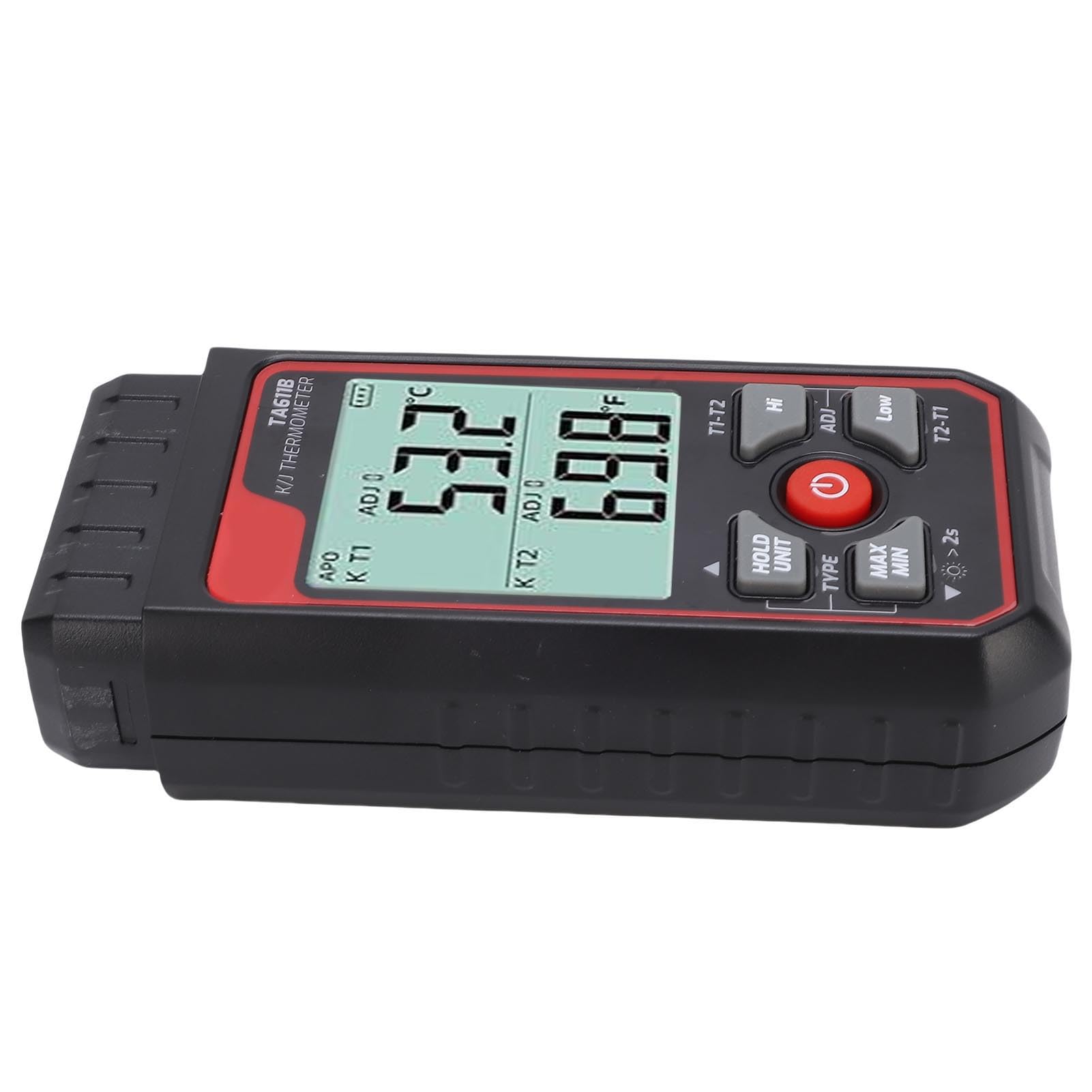 Aramox Termometro a Termocoppia, Misuratore di Temperatura Digitale a Doppio Canale, Tipo K J con LCD Retroilluminato, Calibrazione ADJ, Intervallo 2501 °F per Test di Acquari di Refrigerazione di