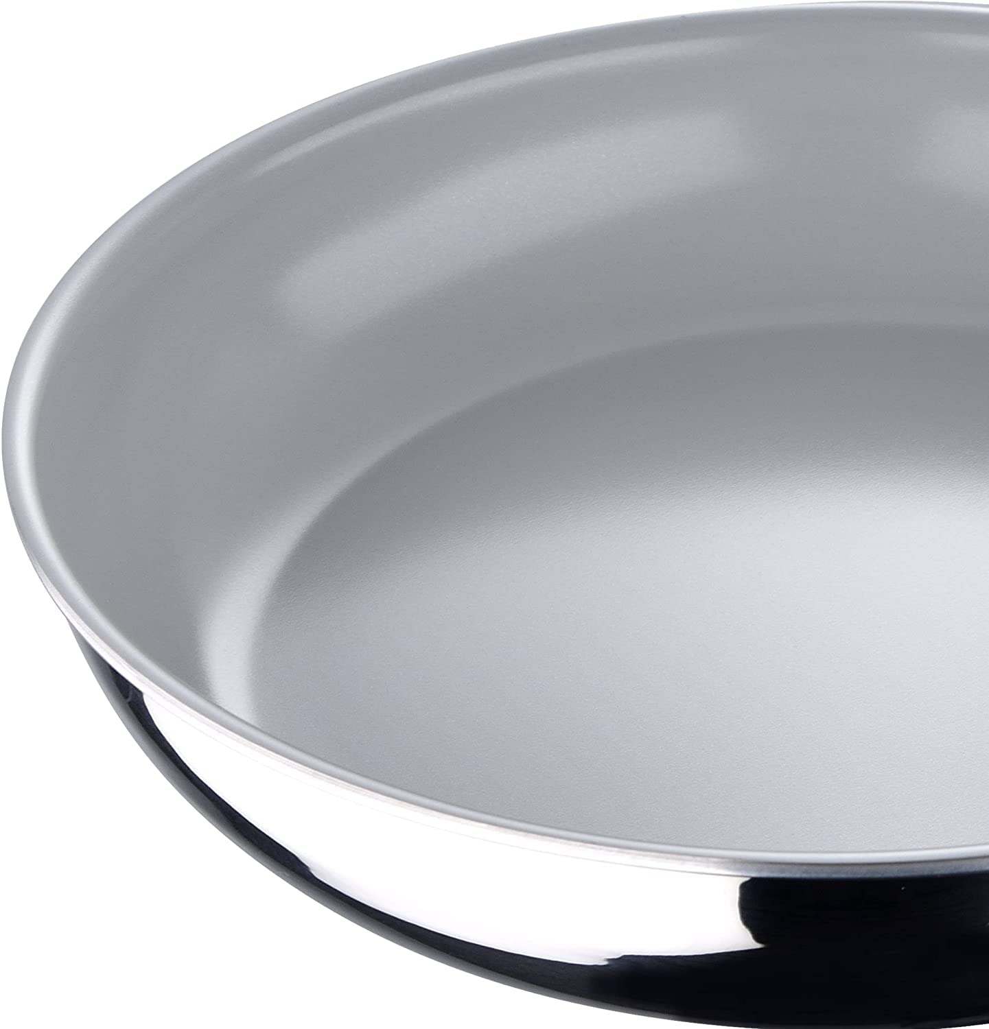 MasterPro ARGENT 3, Juego de 2 cacerolas de 20 cm y 26 cm, Acero inoxidable, Revestimiento cerámico ILAG, Asas Cool Touch, Apta para todas las cocinas