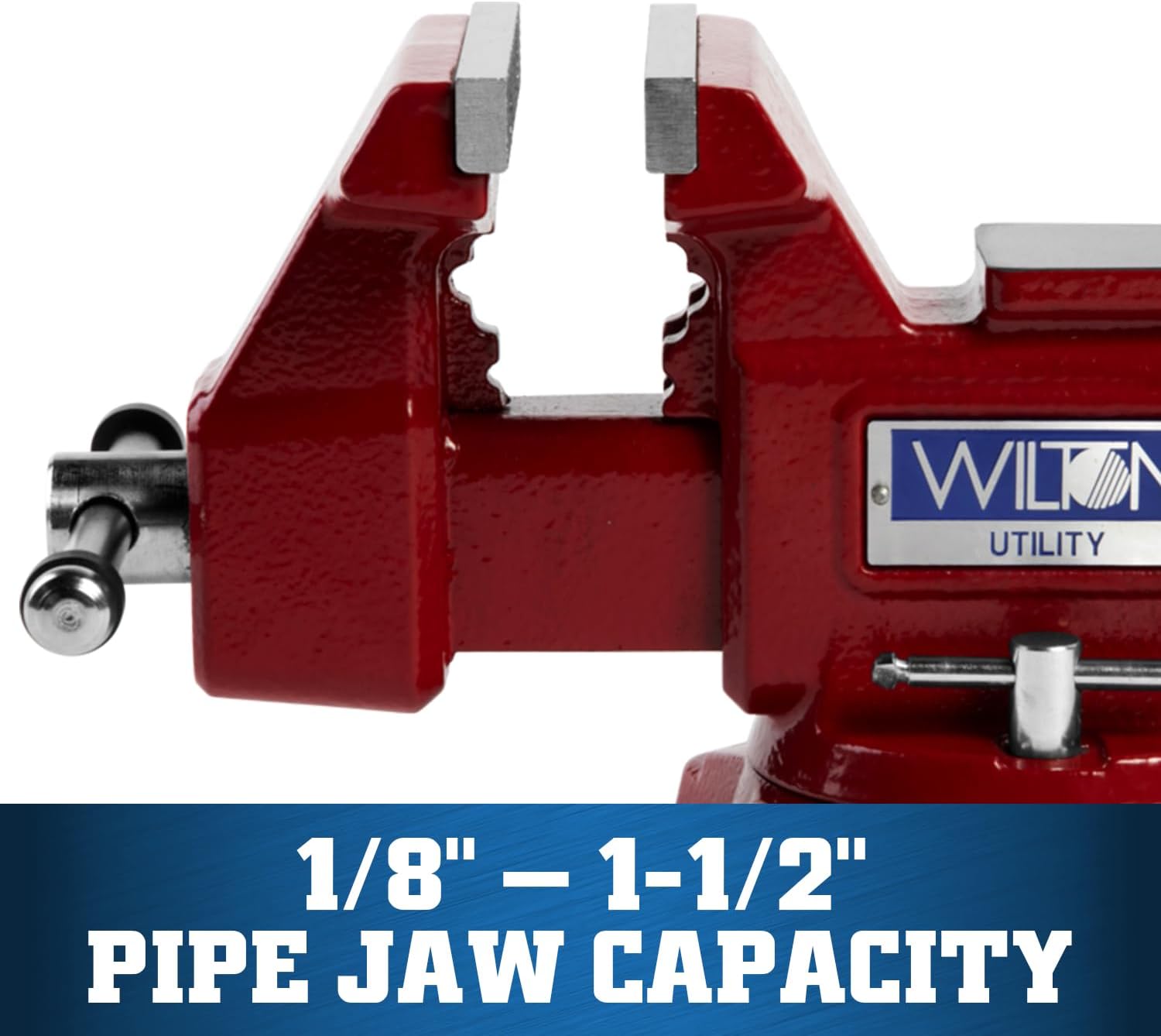 Wilton Utility Bench Vise, 4-1/2" Jaw Width, 4" Jaw Opening, 2-5/8" Throat (Model 674U)