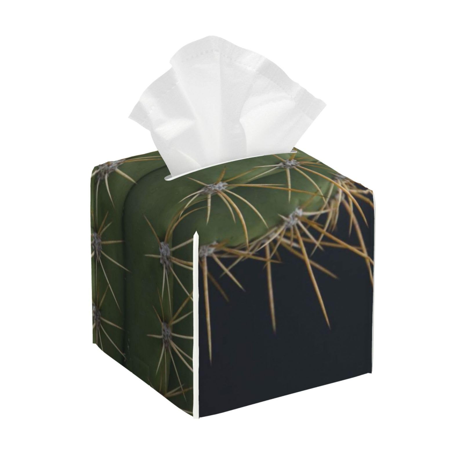 Cactus (2) PVC Cube Tissue Pack for Home Office Bathroom Use