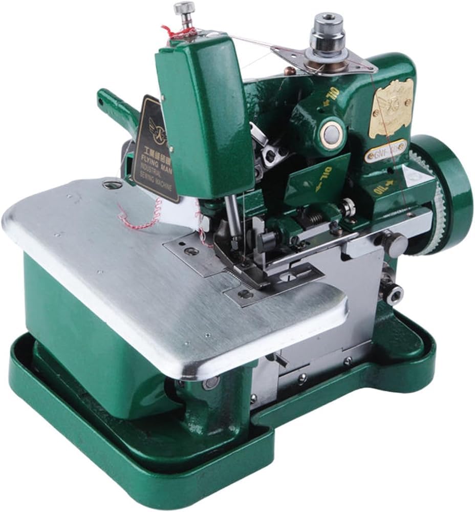 Máquina Resistente del serger del overlock de 3 Hilos, Unidad de Costura Industrial 3000 SPM con el Marco del Hierro Fundido, sticher portátil de Alta Velocidad para el Acabado Profesional del Done y